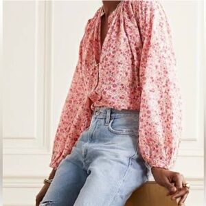 Doen Jane Top Blouse in Pink Valley Floral